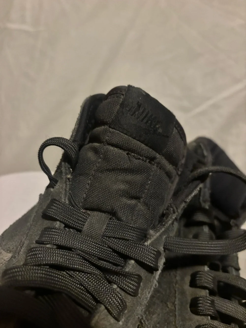 Nike Black Suede High-Top Sneakers with White Sole - Picture 6 of 7
